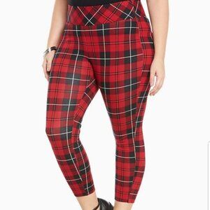 Torrid | Crop Slim Fix Pixie Pant Plaid All Nighter Ponte Size 1 11097799